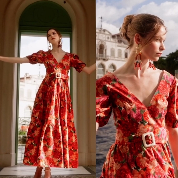 NWT Sachin & Babi Carina Belted Floral Dress - Picture 2 of 13